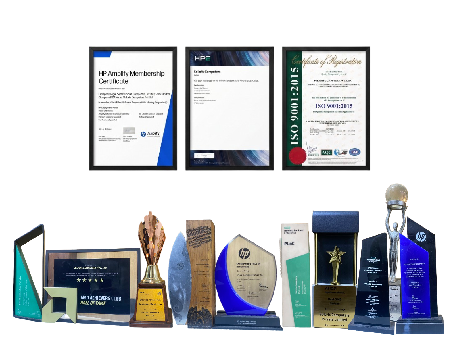 Solaris Computers — awards and certifications spanning 30 years